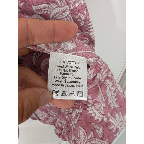 Daughters of India‎ Kyra Mini Dress musk women's XL pink floral balloon sleeve - Picture 9 of 10